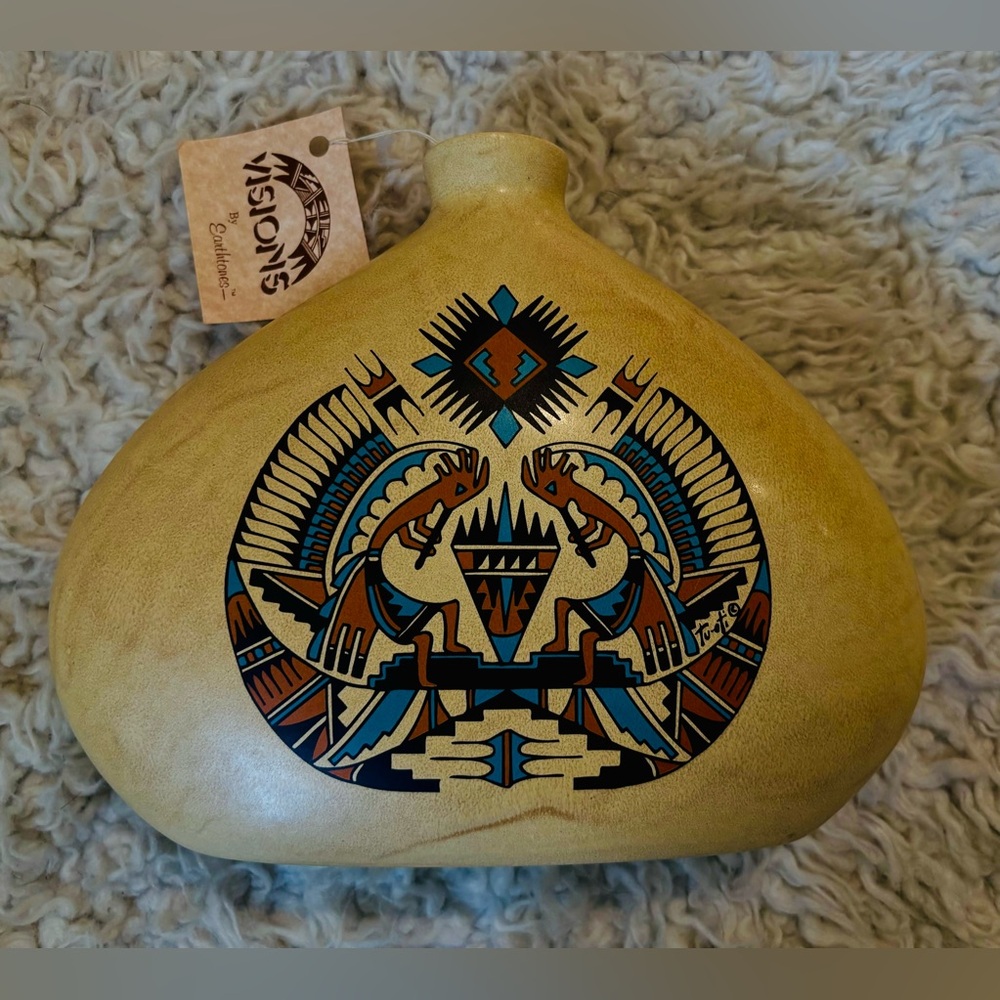 Tu-Oti VISIONS By EARTHTONES Vintage Kokopelli Sourhwestern  Tucson Pottery